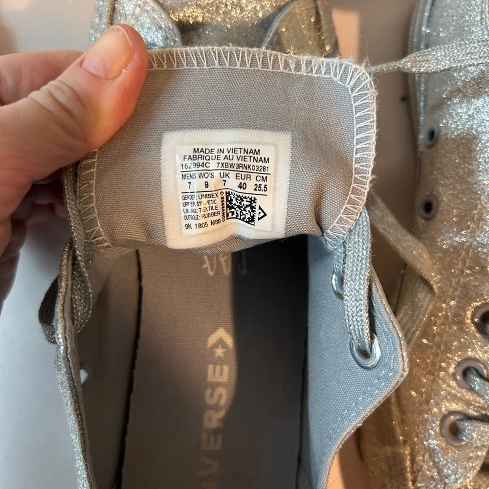 Converse Silver Glitter Women's Sneakers - Picture 5 of 5
